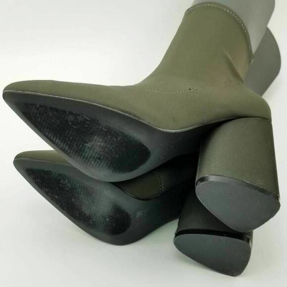 Cape Robbin Walk Away Army Green Stretched Ankle Boots Size 8 - Picture 7 of 12
